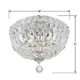 Image4 of Crystorama Roslyn 10" Wide Chrome Crystal Ceiling Light more views