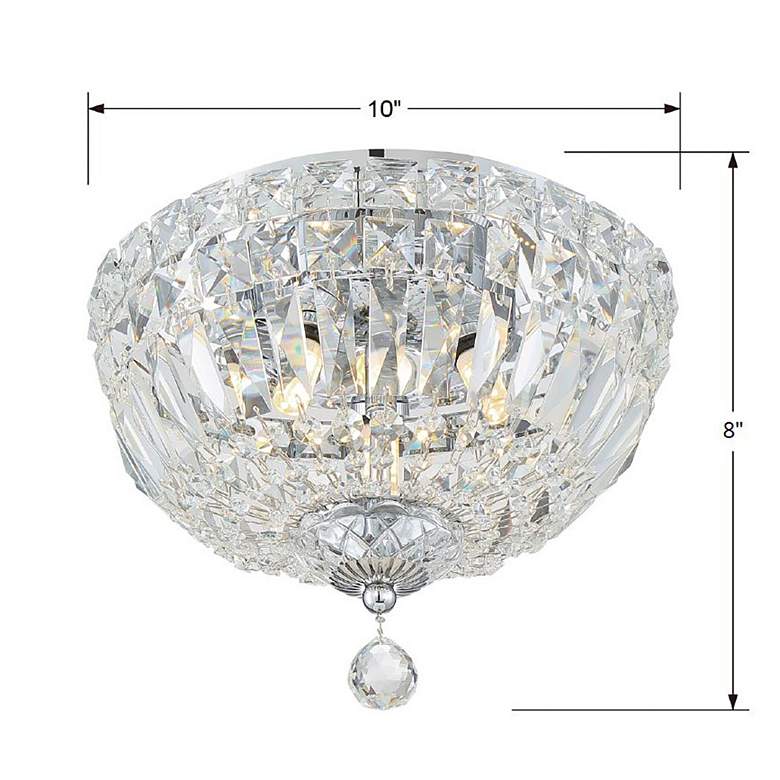 Image 4 Crystorama Roslyn 10" Wide Chrome Crystal Ceiling Light more views