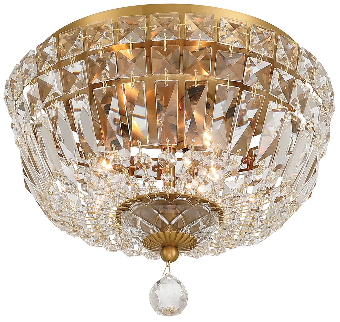 Image 4 Crystorama Roslyn 10in.  Aged Brass Flus more views