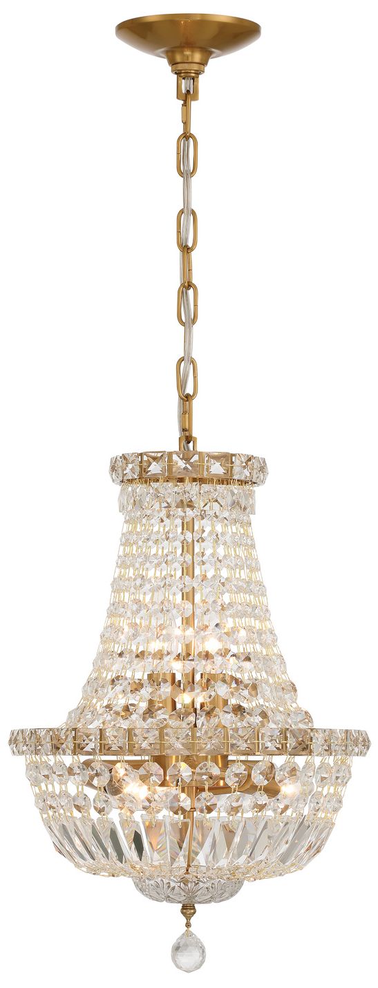 Image 3 Crystorama Roslyn 12'' Aged Brass Chandelier more views