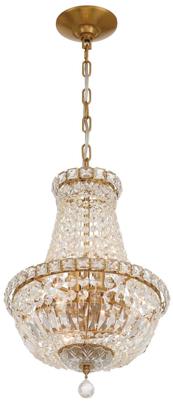 Image 4 Crystorama Roslyn 12'' Aged Brass Chandelier more views