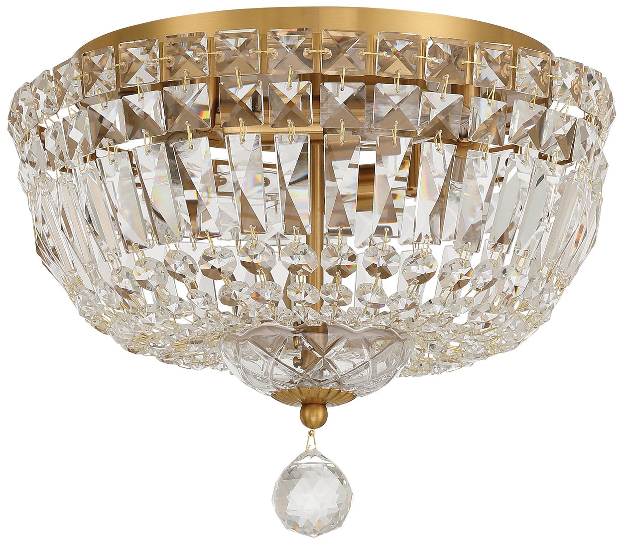 Image 2 Crystorama Roslyn 12'' Aged Brass Flush Mount more views