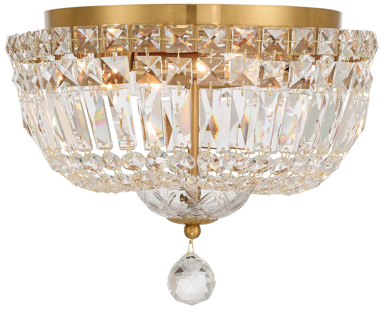 Image 3 Crystorama Roslyn 12'' Aged Brass Flush Mount more views