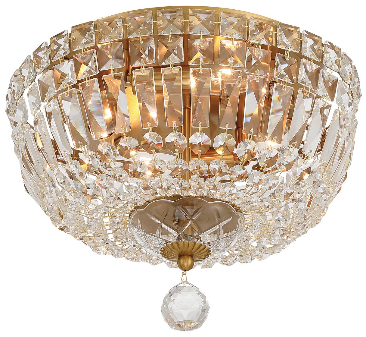 Image 4 Crystorama Roslyn 12'' Aged Brass Flush Mount more views