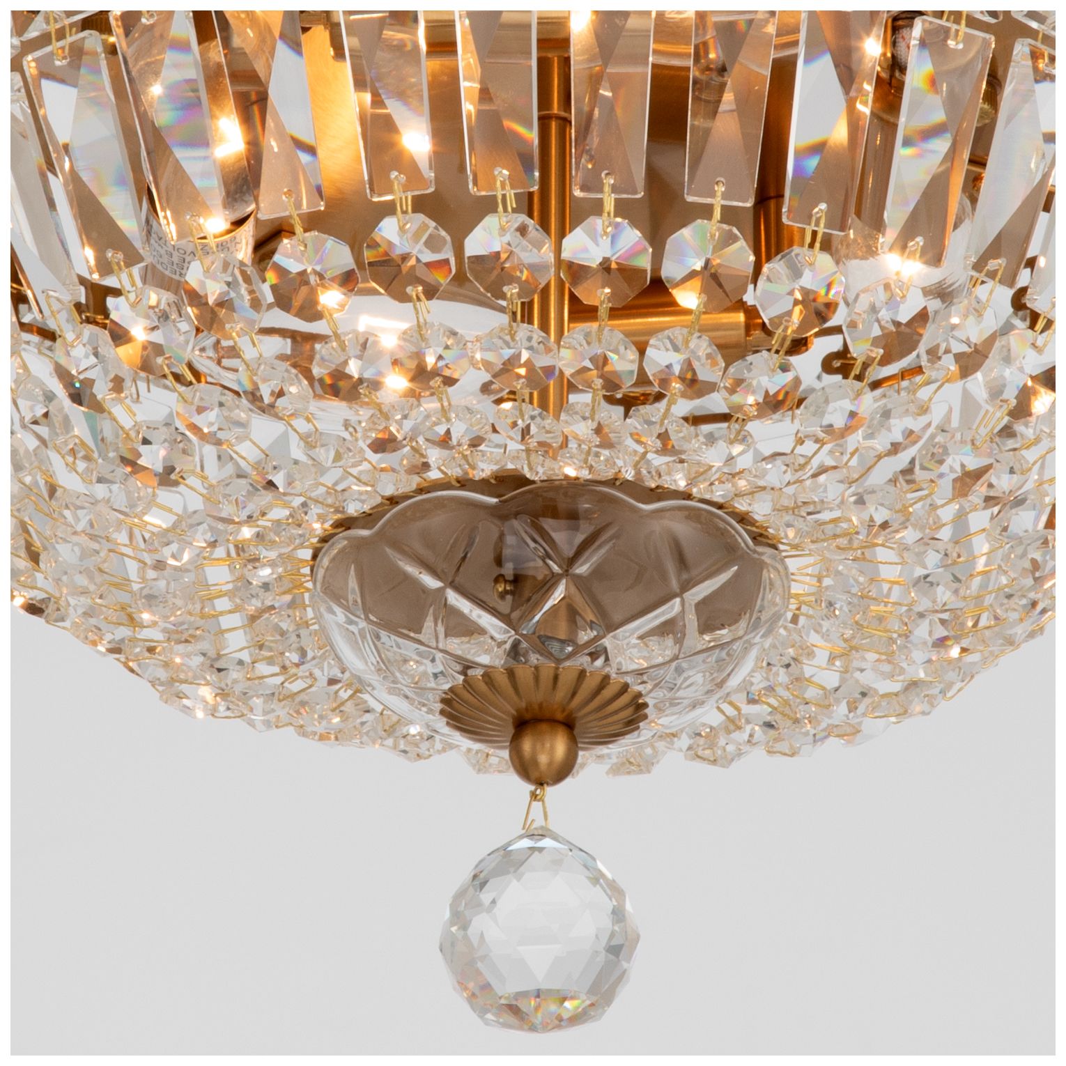 Image 5 Crystorama Roslyn 12'' Aged Brass Flush Mount more views