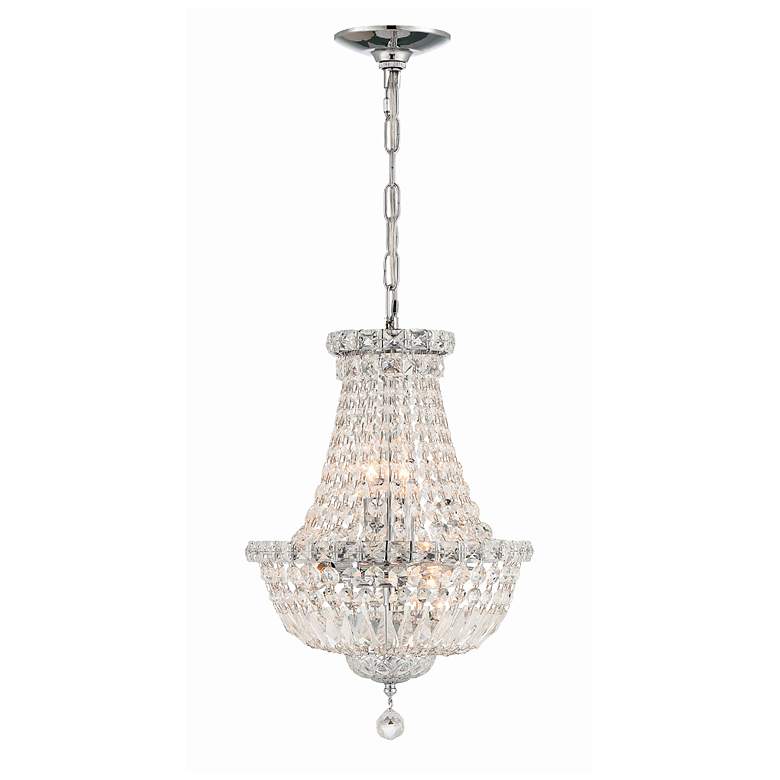 Image 1 Crystorama Roslyn 12" Polished Chrome 5-Light Crystal Mini Chandelier