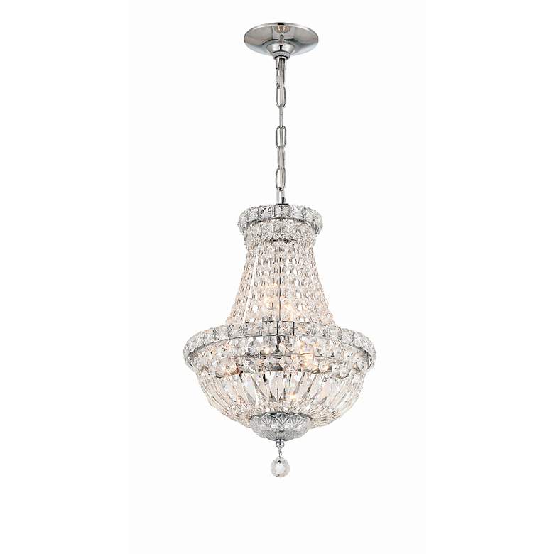 Image 4 Crystorama Roslyn 12" Polished Chrome 5-Light Crystal Mini Chandelier more views