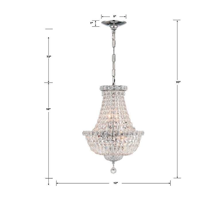 Image 7 Crystorama Roslyn 12" Polished Chrome 5-Light Crystal Mini Chandelier more views