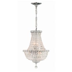 Crystorama Roslyn 12" Wide Polished Chrome Mini Chandelier