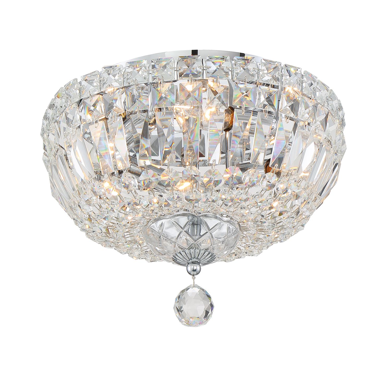 Image 2 Crystorama Roslyn 12'' Polished Chrome Flush Mount more views