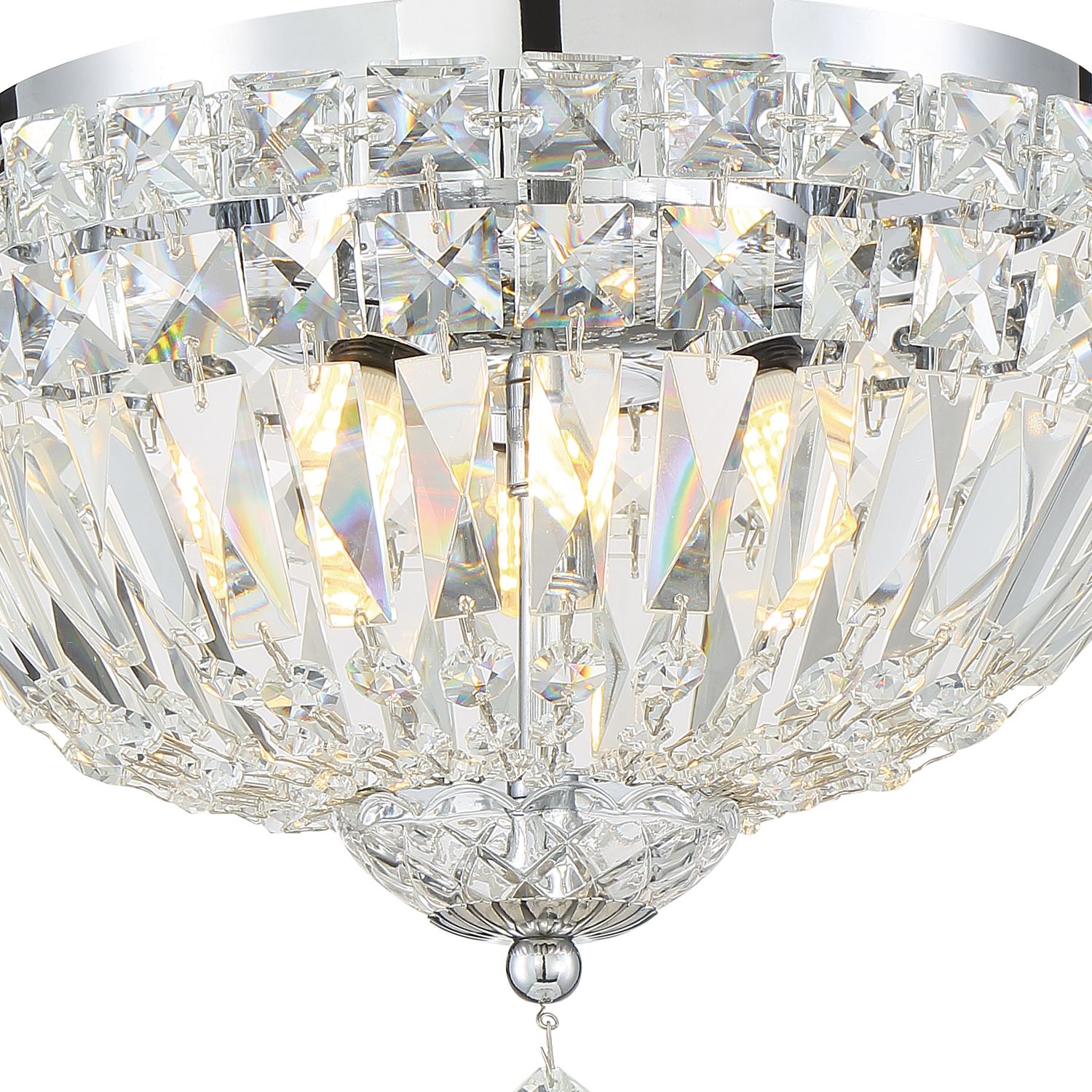 Image 3 Crystorama Roslyn 12'' Polished Chrome Flush Mount more views