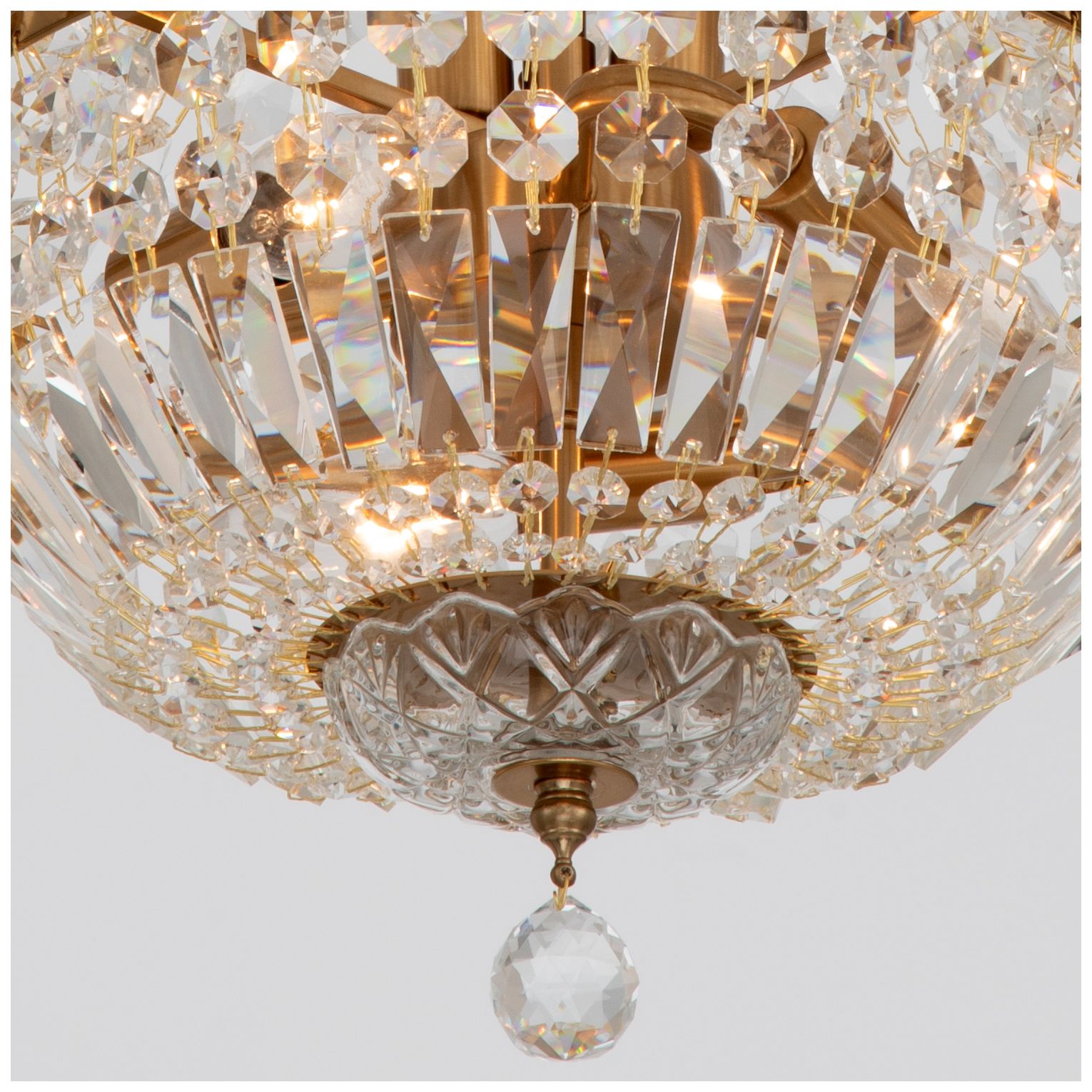 Image 5 Crystorama Roslyn 12in.  Aged Brass Chan more views