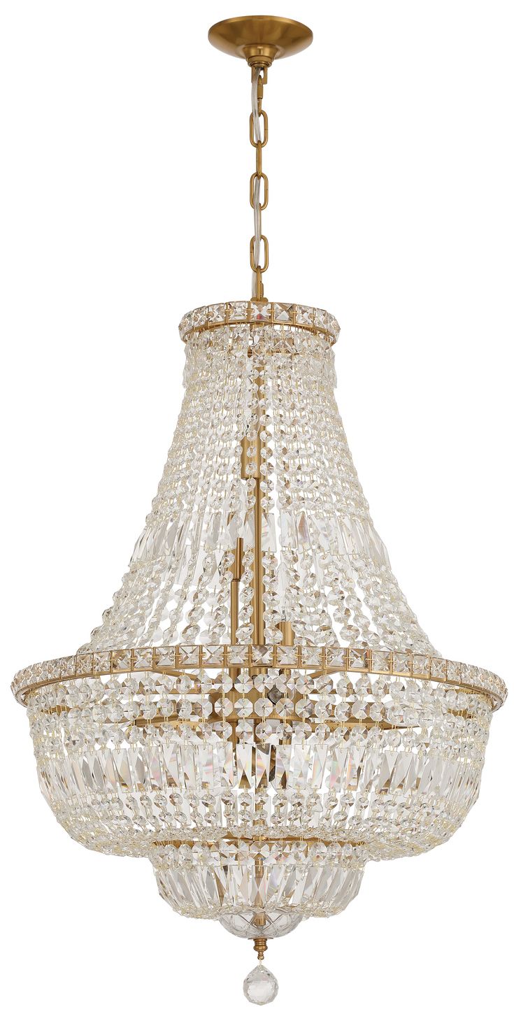 Image 2 Crystorama Roslyn 22in.  Aged Brass Chan more views