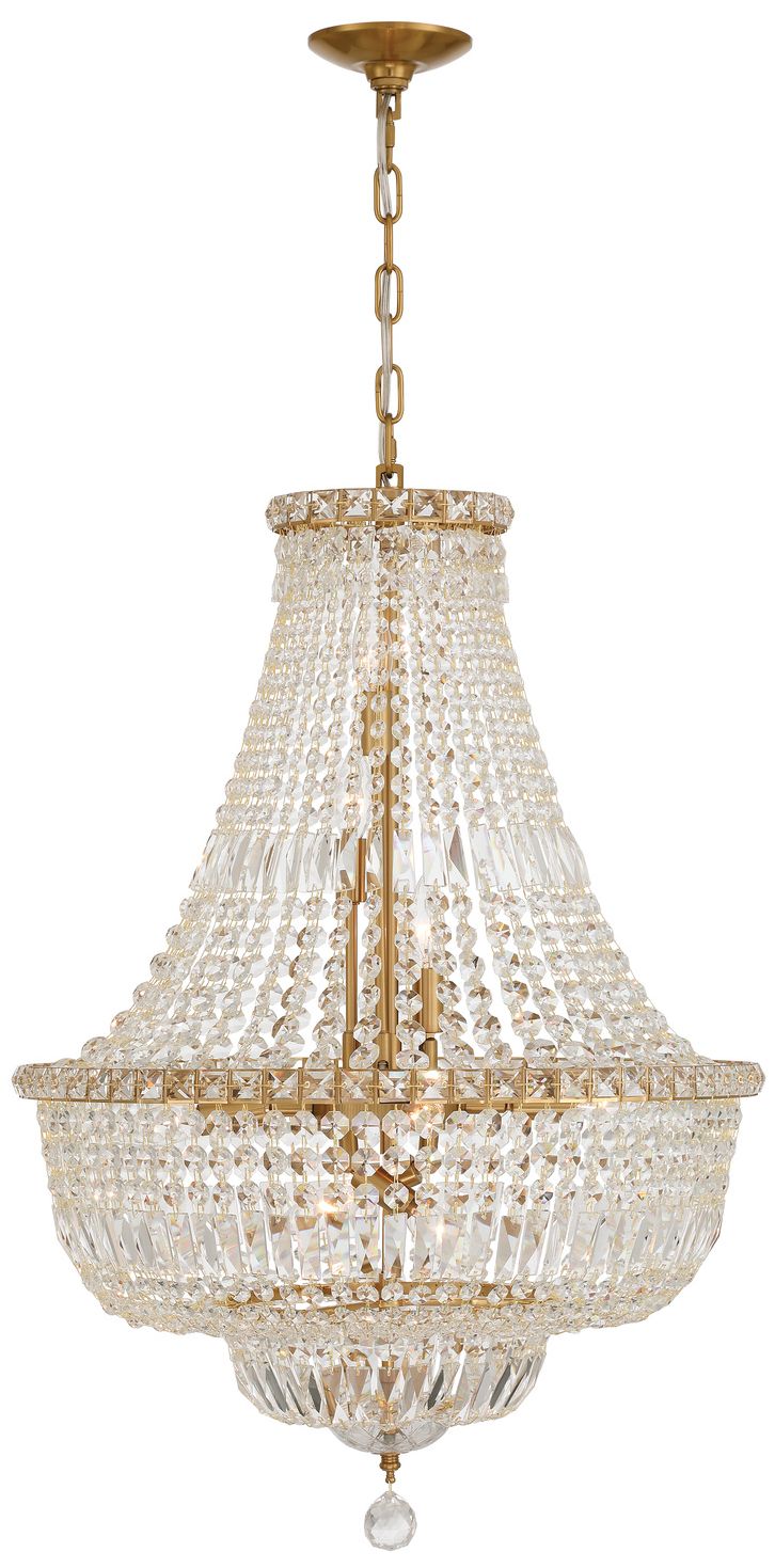 Image 3 Crystorama Roslyn 22in.  Aged Brass Chan more views