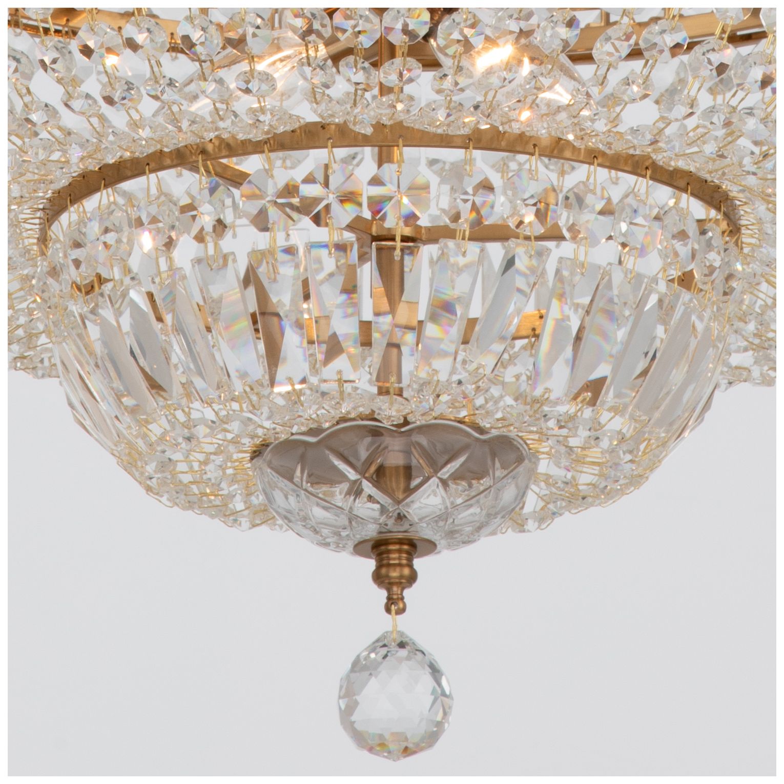 Image 5 Crystorama Roslyn 22in.  Aged Brass Chan more views