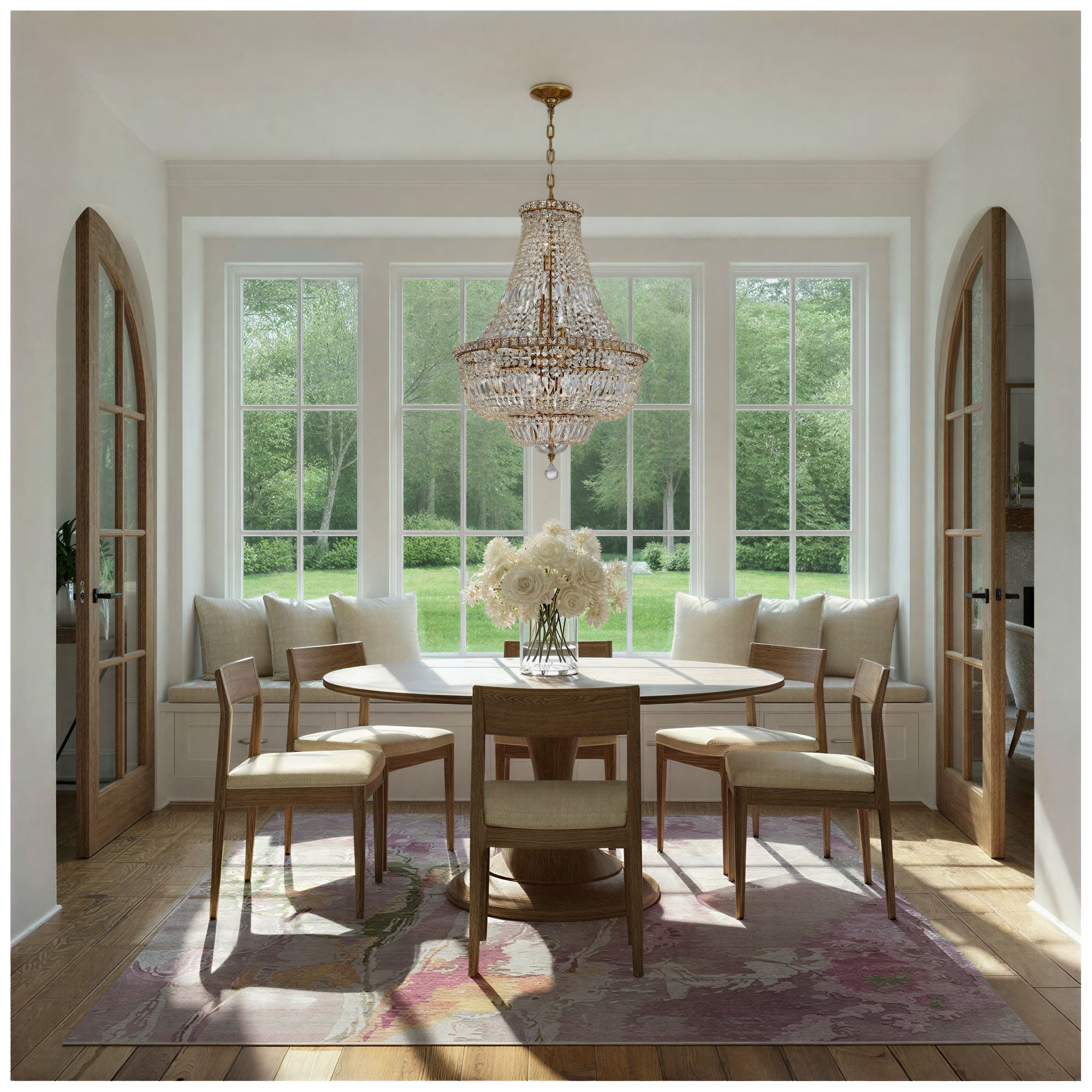 Image 6 Crystorama Roslyn 22in.  Aged Brass Chan more views