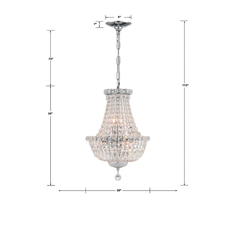 Image 7 Crystorama Roslyn 28" Wide Polished Chrome Chandelier more views