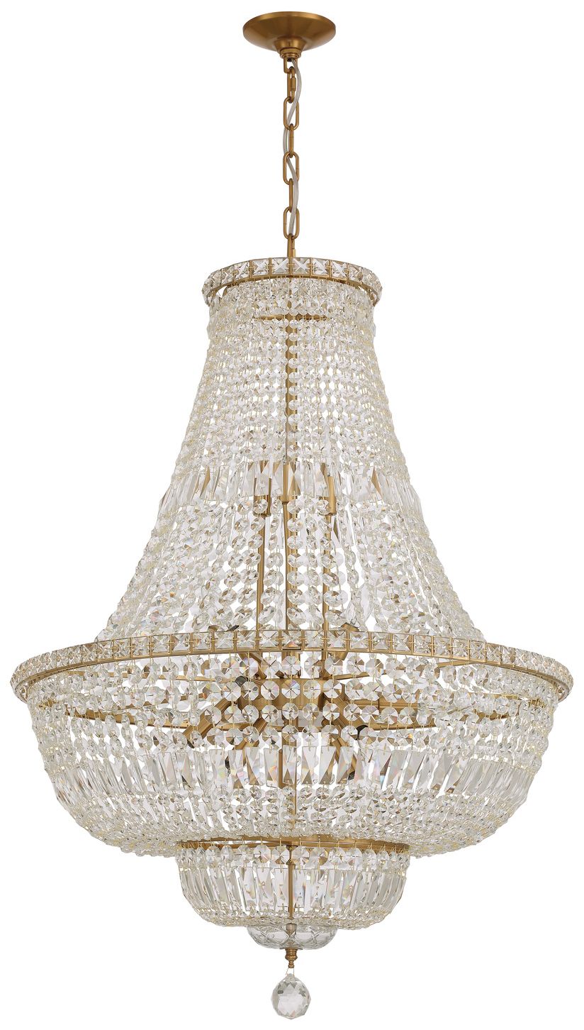 Image 2 Crystorama Roslyn 28in.  Aged Brass Chan more views