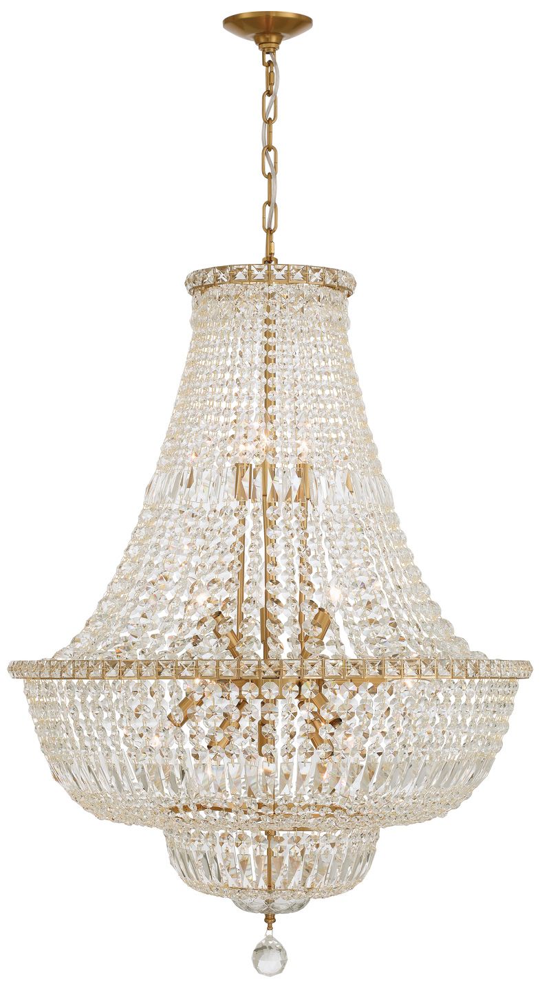 Image 3 Crystorama Roslyn 28in.  Aged Brass Chan more views