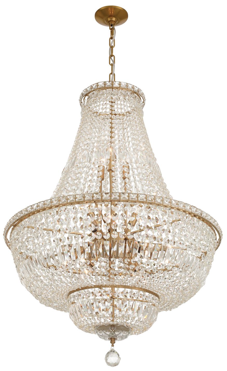 Image 4 Crystorama Roslyn 28in.  Aged Brass Chan more views