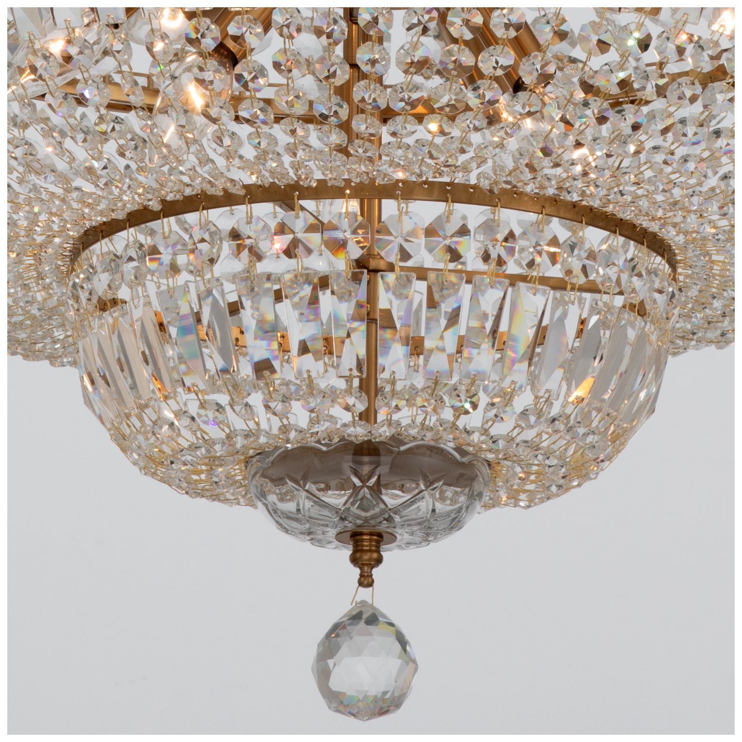 Image 5 Crystorama Roslyn 28in.  Aged Brass Chan more views