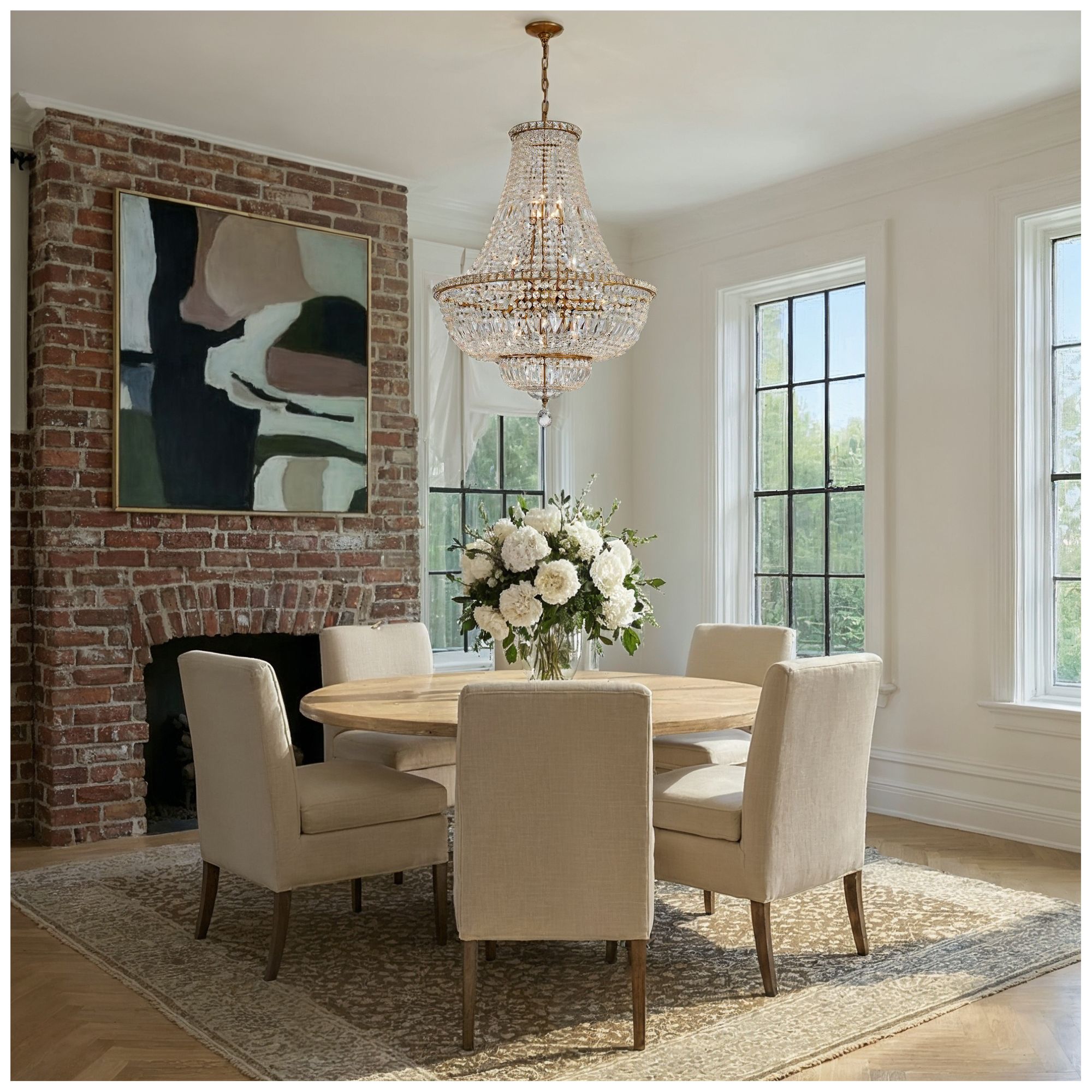 Image 6 Crystorama Roslyn 28in.  Aged Brass Chan more views