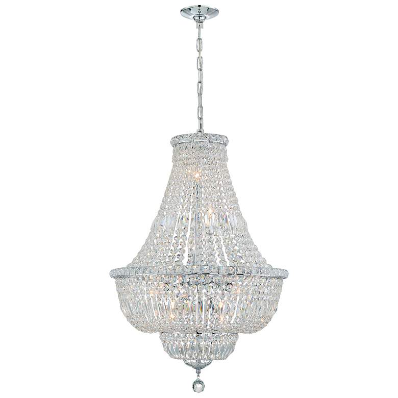 Image 1 Crystorama Rosyln 22 inchW Polished Chrome Crystal Chandelier