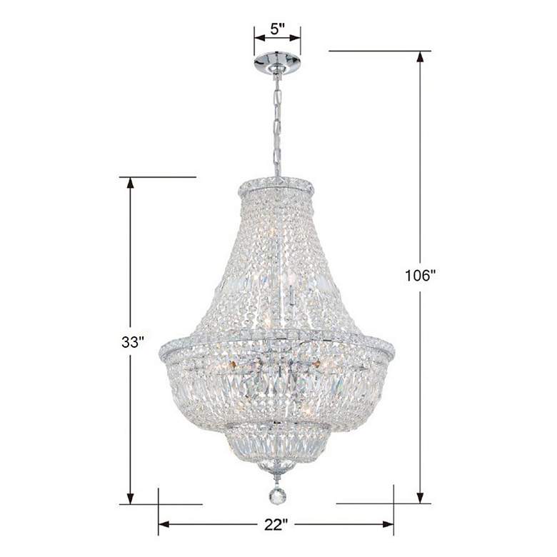 Image 6 Crystorama Rosyln 22"W Polished Chrome Crystal Chandelier more views