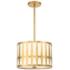 Crystorama Royston 15" Wide Antique Gold Drum Pendant Light