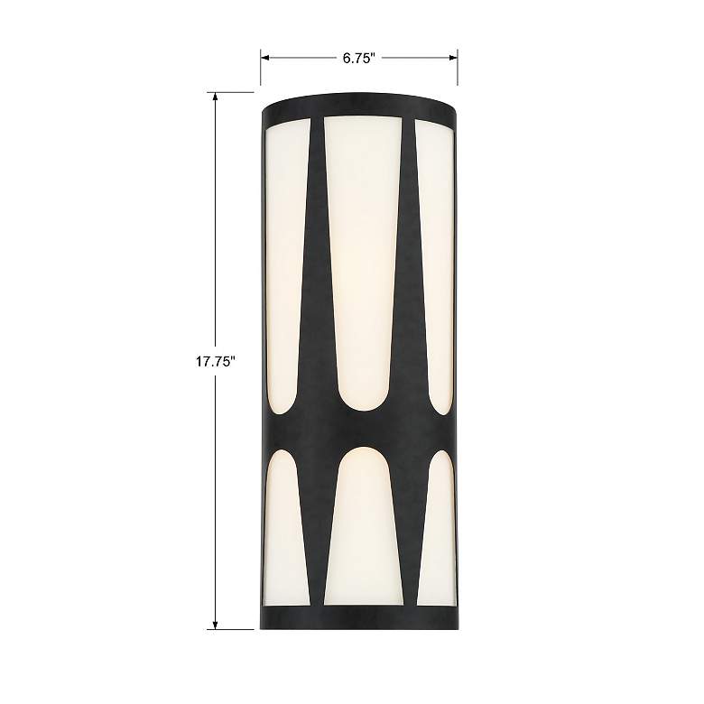 Image 6 Crystorama Royston 17 3/4" High Black ADA Wall Sconce more views