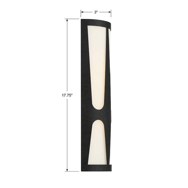 Image 7 Crystorama Royston 17 3/4" High Black ADA Wall Sconce more views