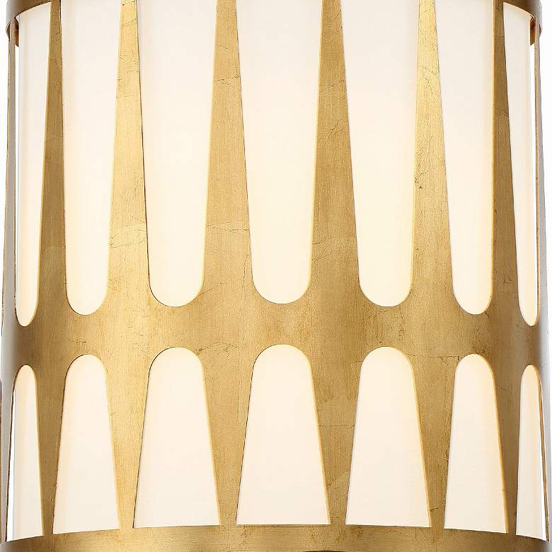 Image 5 Crystorama Royston 17" Wide Antique Gold Drum Pendant Light more views