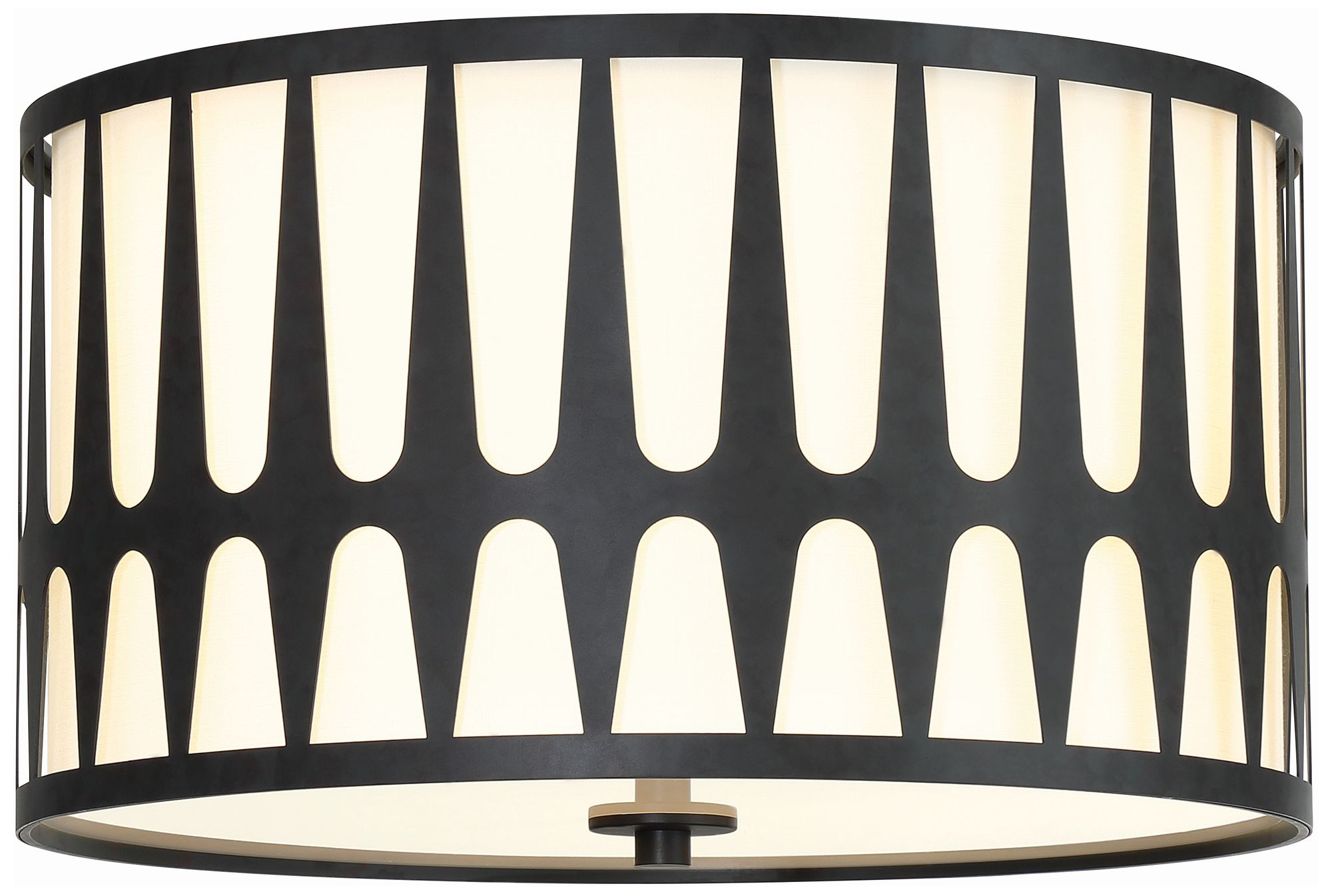 Image 2 Crystorama Royston 18'' Black Flush Mount