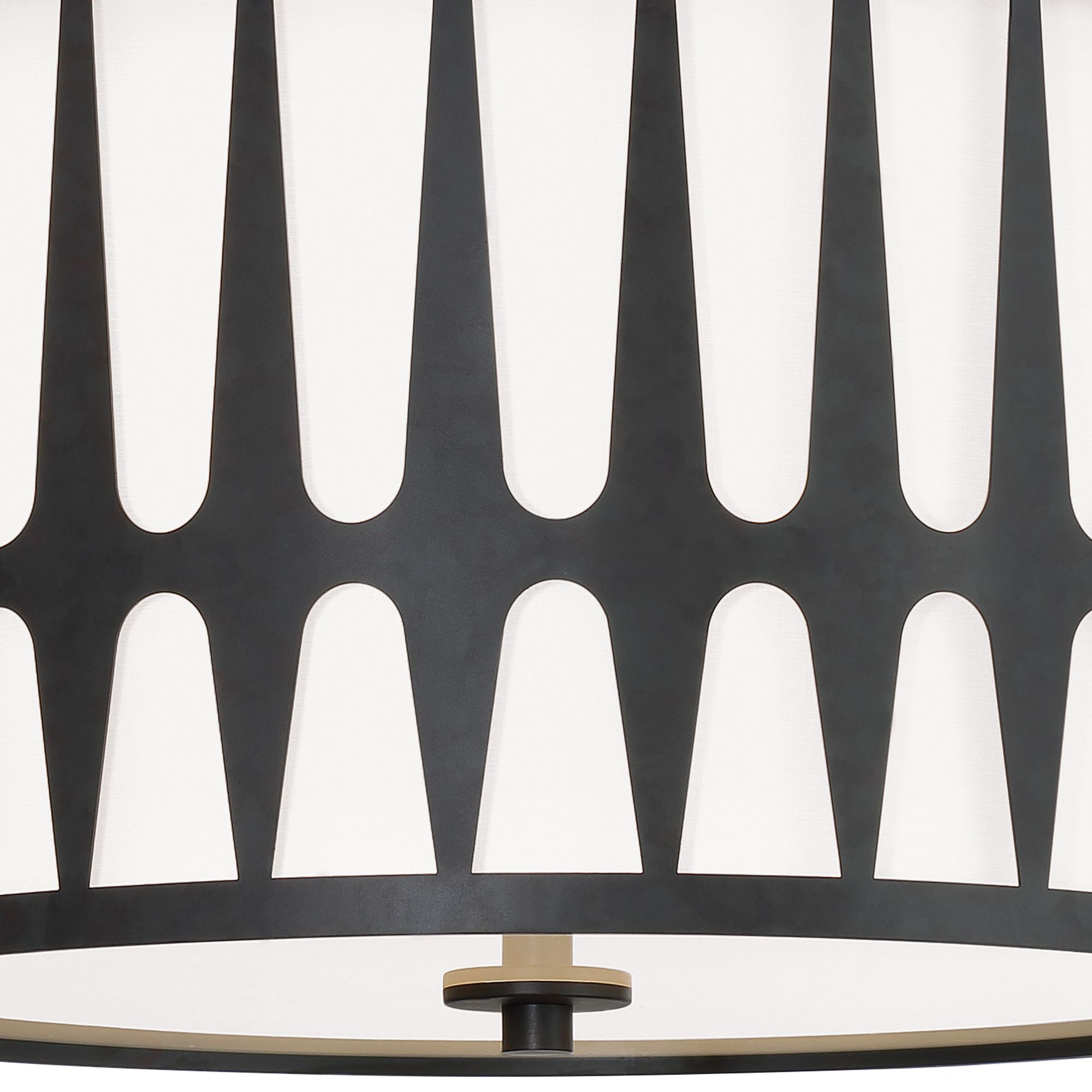 Image 4 Crystorama Royston 18'' Black Flush Mount more views