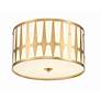 3_Crystorama Royston 18" Wide Antique Gold Ceiling Light more views