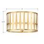 5_Crystorama Royston 18" Wide Antique Gold Ceiling Light more views