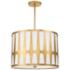 Crystorama Royston 24" Wide Antique Gold Drum Pendant Light