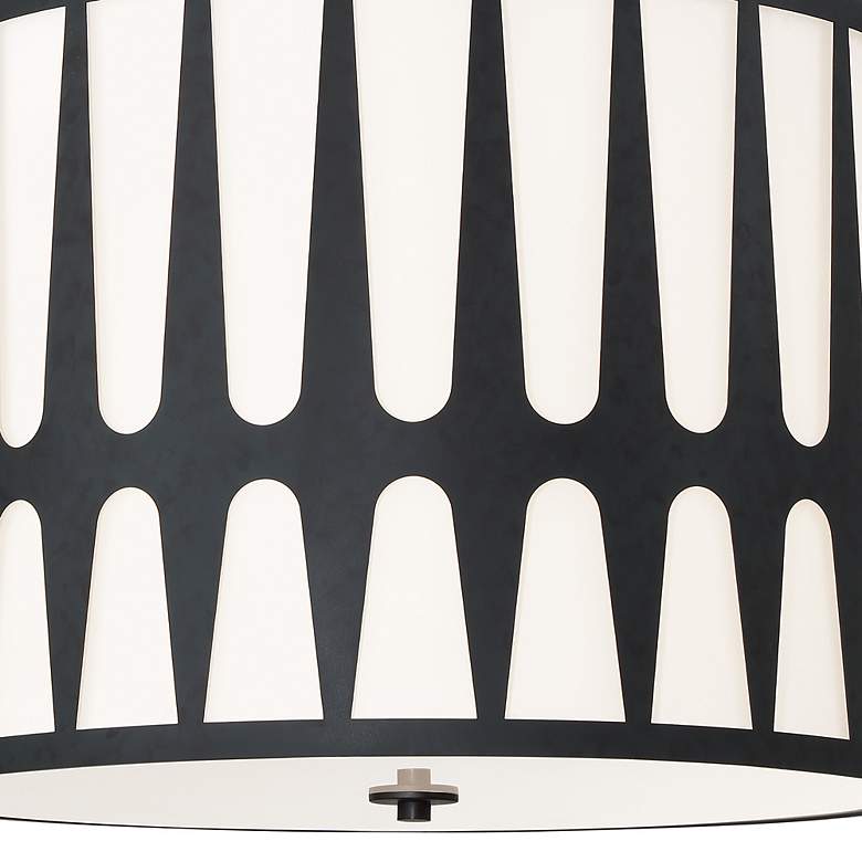 Image 4 Crystorama Royston 24" Wide Black Drum Pendant Light more views