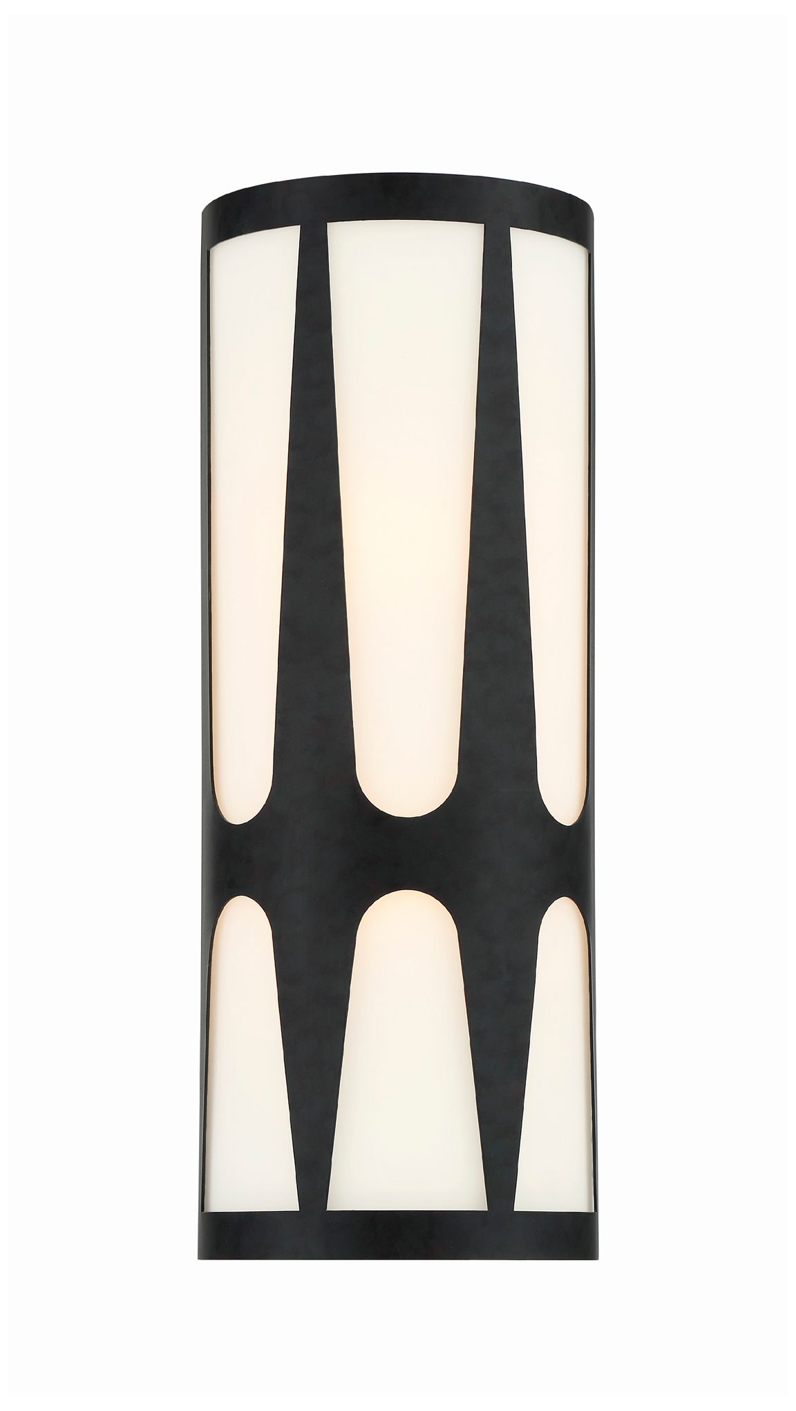 Crystorama Royston 6.75'' Integrated LED Black Sconce