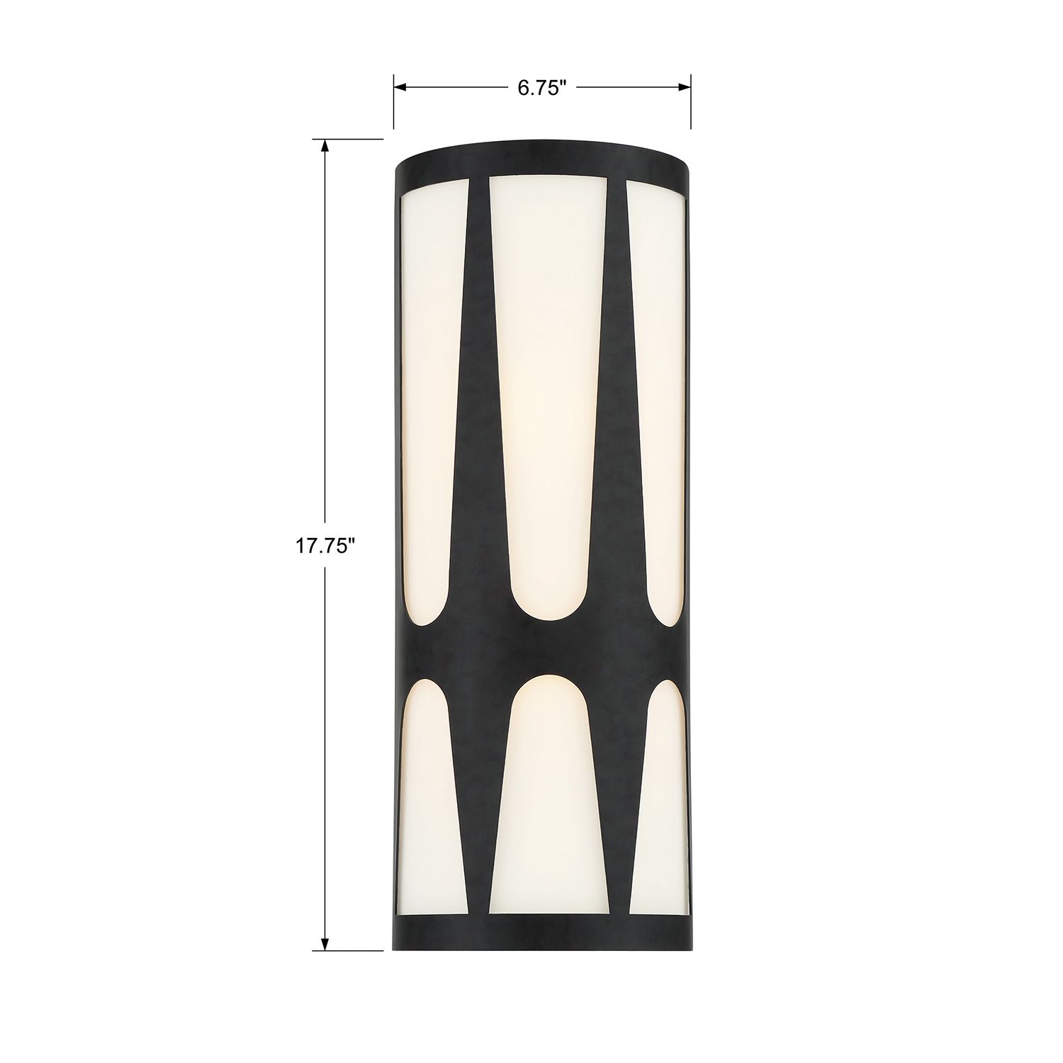 Image 7 Crystorama Royston 6.75'' Integrated LED Black Sconce more views
