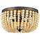 Crystorama Rylee 12 1/2" Wide Bronze Wood Bead Ceiling Light