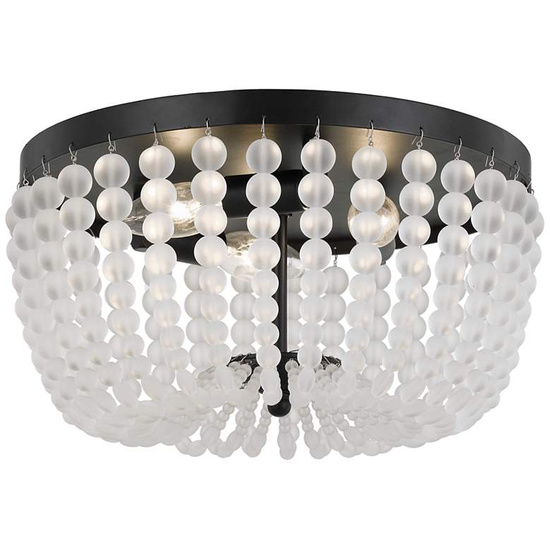 Image 1 Crystorama Rylee 12 1/2" Wide Matte Black Ceiling Light