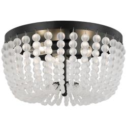 Crystorama Rylee 12 1/2" Wide Matte Black Ceiling Light