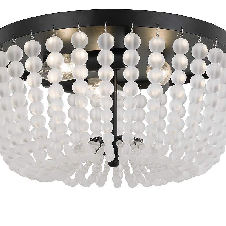 Image 3 Crystorama Rylee 12 1/2" Wide Matte Black Ceiling Light more views