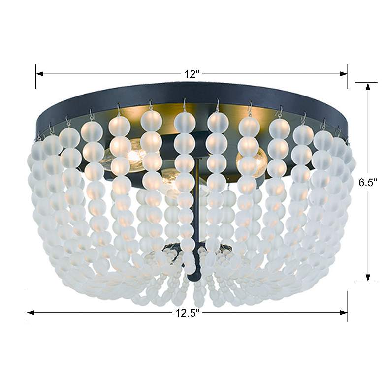 Image 5 Crystorama Rylee 12 1/2" Wide Matte Black Ceiling Light more views