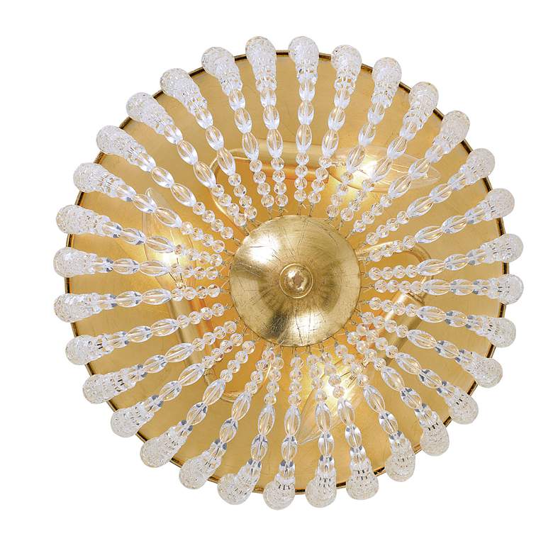 Image 3 Crystorama Rylee 12 1/2"W 3-Light Antique Gold Ceiling Light more views