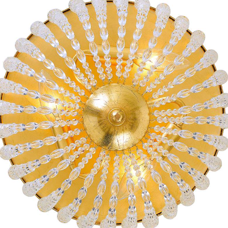 Image 5 Crystorama Rylee 12 1/2"W 3-Light Antique Gold Ceiling Light more views
