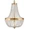 Crystorama Rylee 14" Wide Antique Gold and Glass Chandelier
