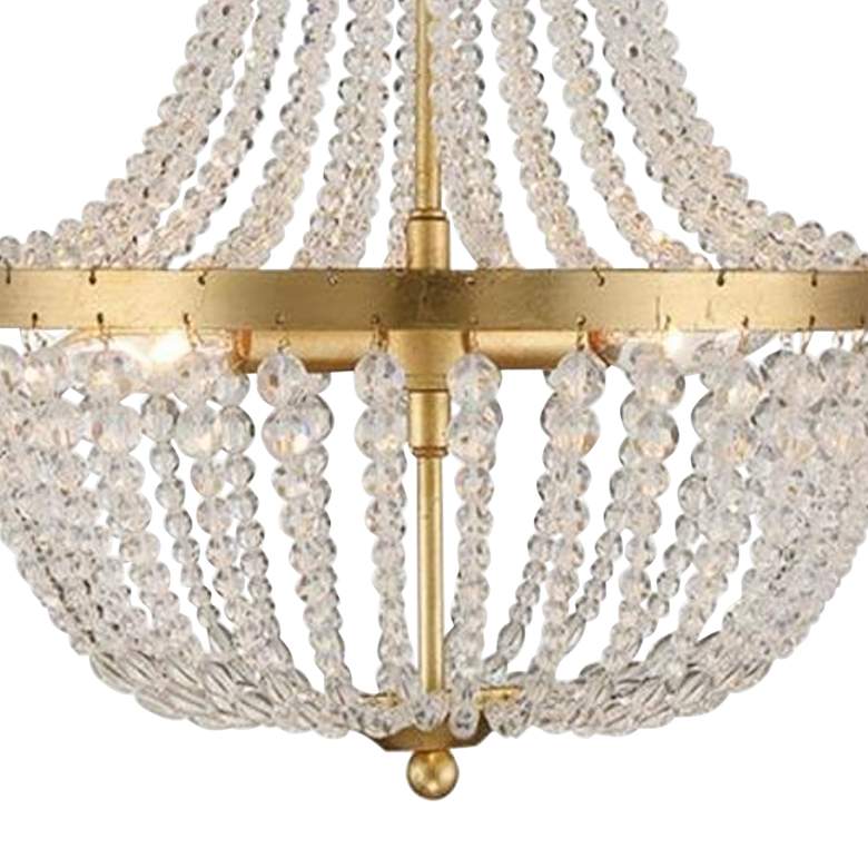 Image 3 Crystorama Rylee 14" Wide Antique Gold and Glass Chandelier more views