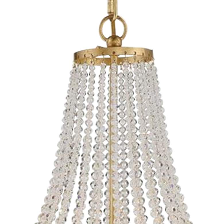 Image 4 Crystorama Rylee 14 inch Wide Antique Gold and Glass Chandelier more views